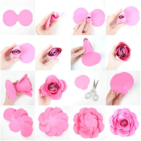 Paper Flower Rose Petals Display